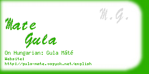 mate gula business card