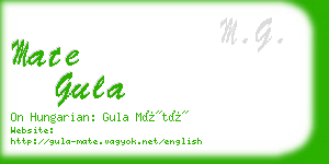 mate gula business card